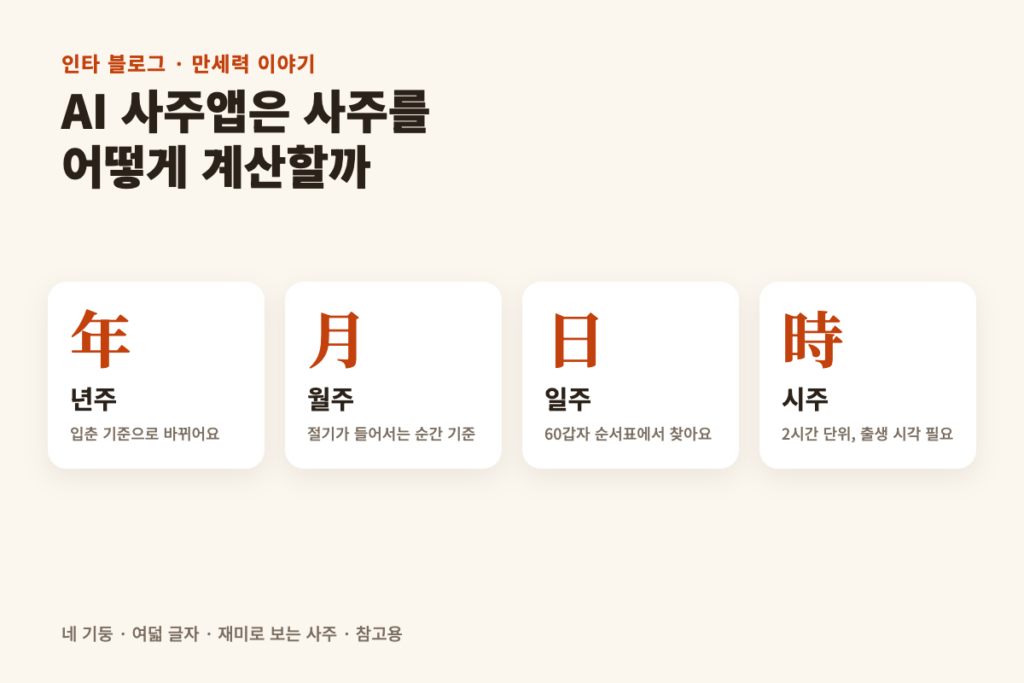 AI 사주앱은 사주를 어떻게 계산할까 | 만세력 엔진 이야기